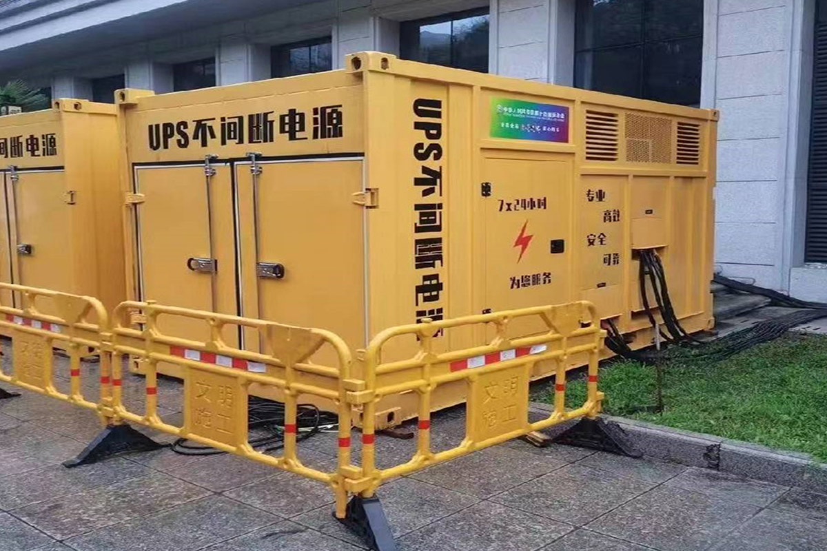 东莞发电机租赁施工现场