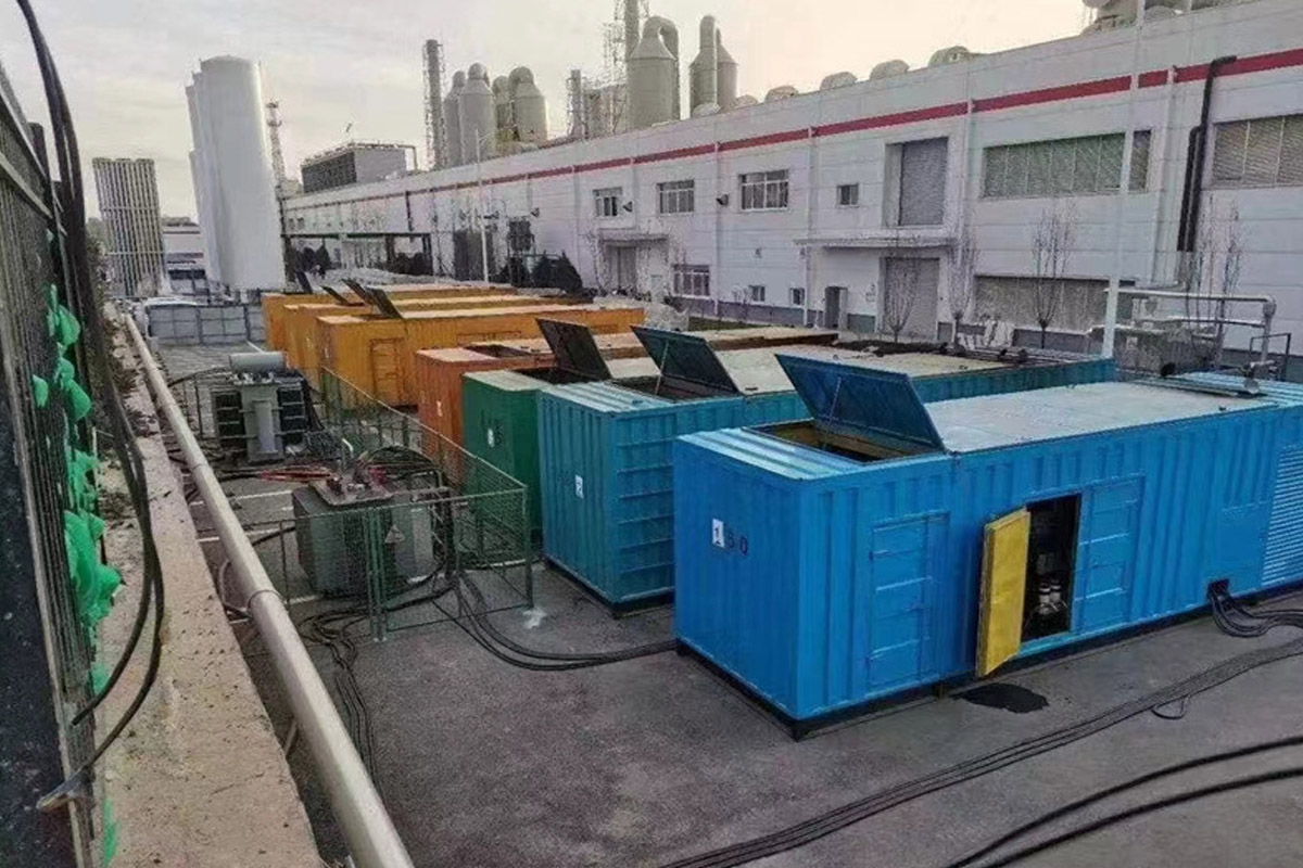 东莞发电机租赁施工现场